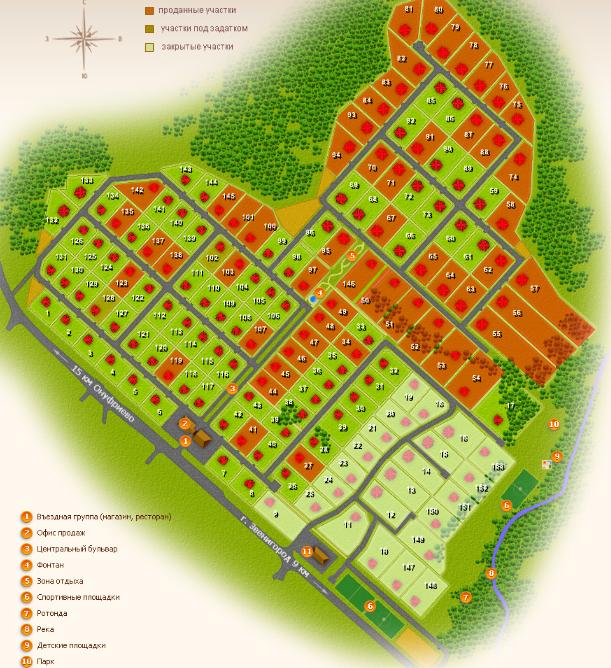 Карта продаваемых участков