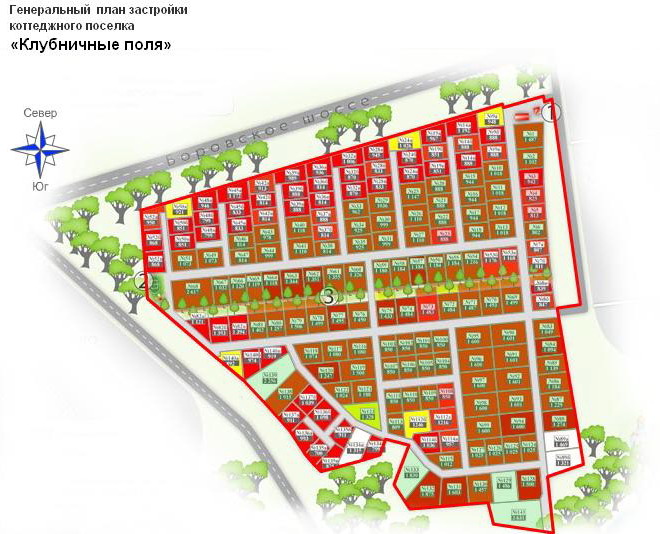 Карта коттеджных поселков подмосковья