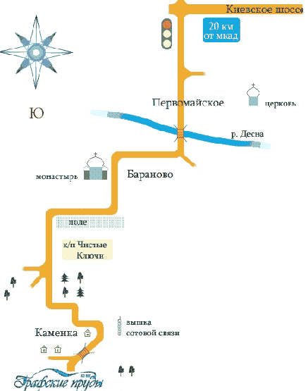 Графские пруды схема